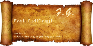Frei Györgyi névjegykártya